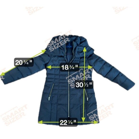 Cole Haan Coat Womens Med Black Puffer Quilted Down Zip Pockets Hooded - Picture 9 of 9